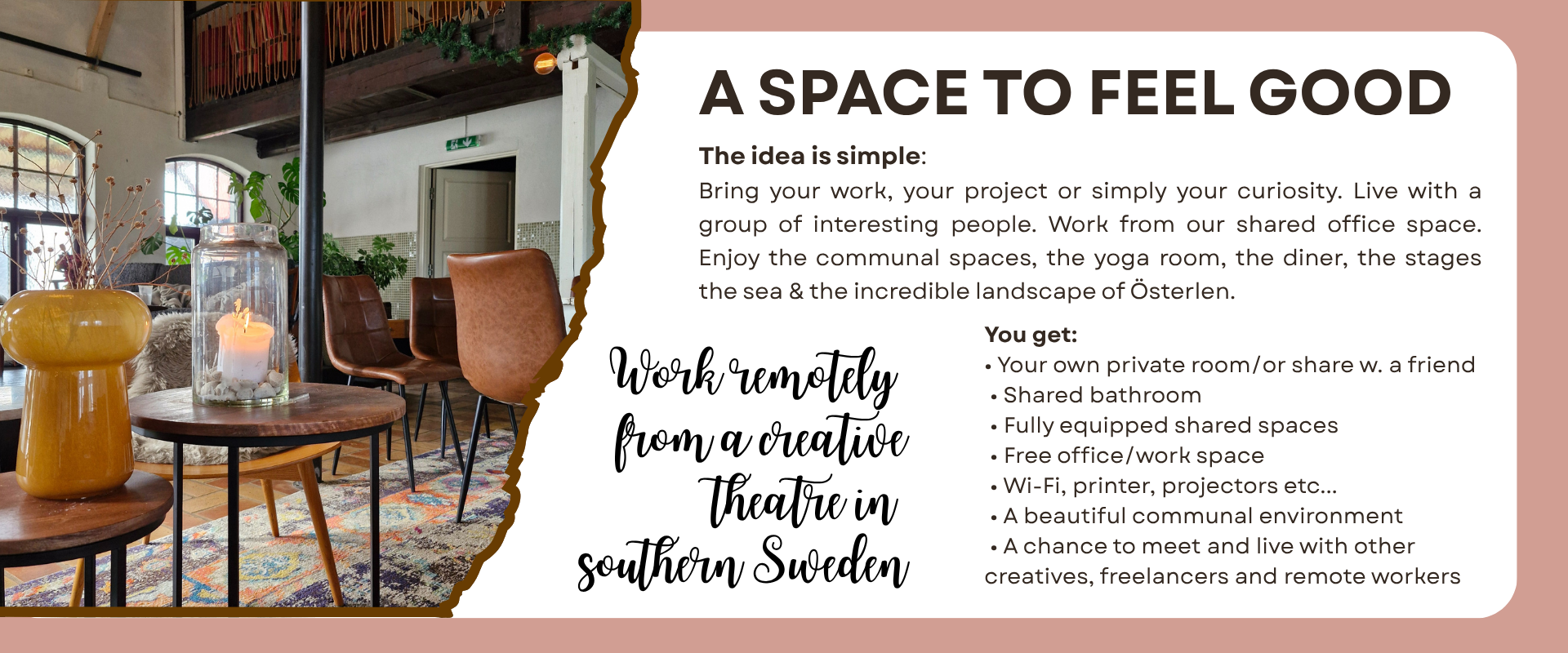 Skillinge Teater Co-working and co-living space